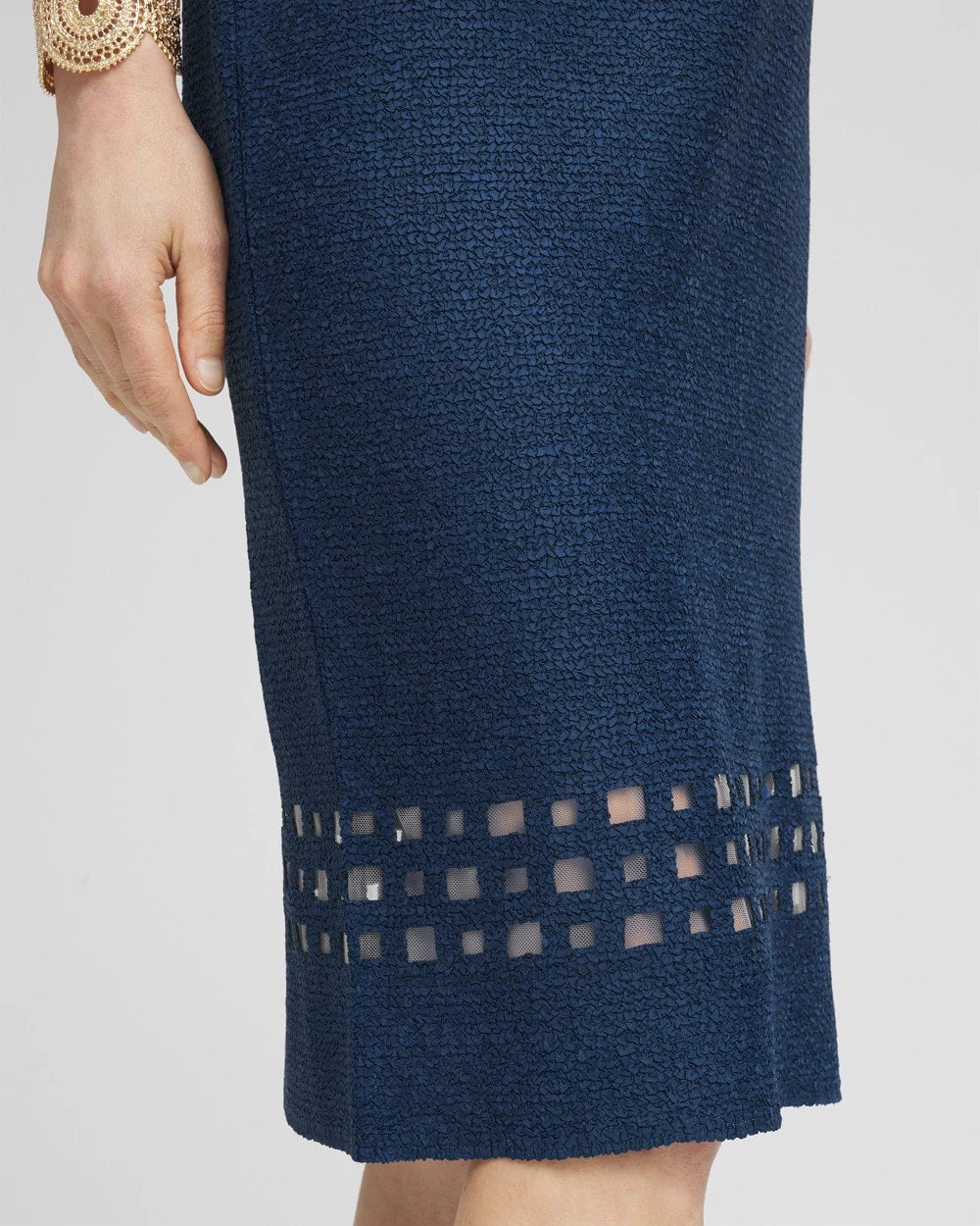 Chico's - Travelers™ Sleeveless Crushed Cutout-Hem Dress