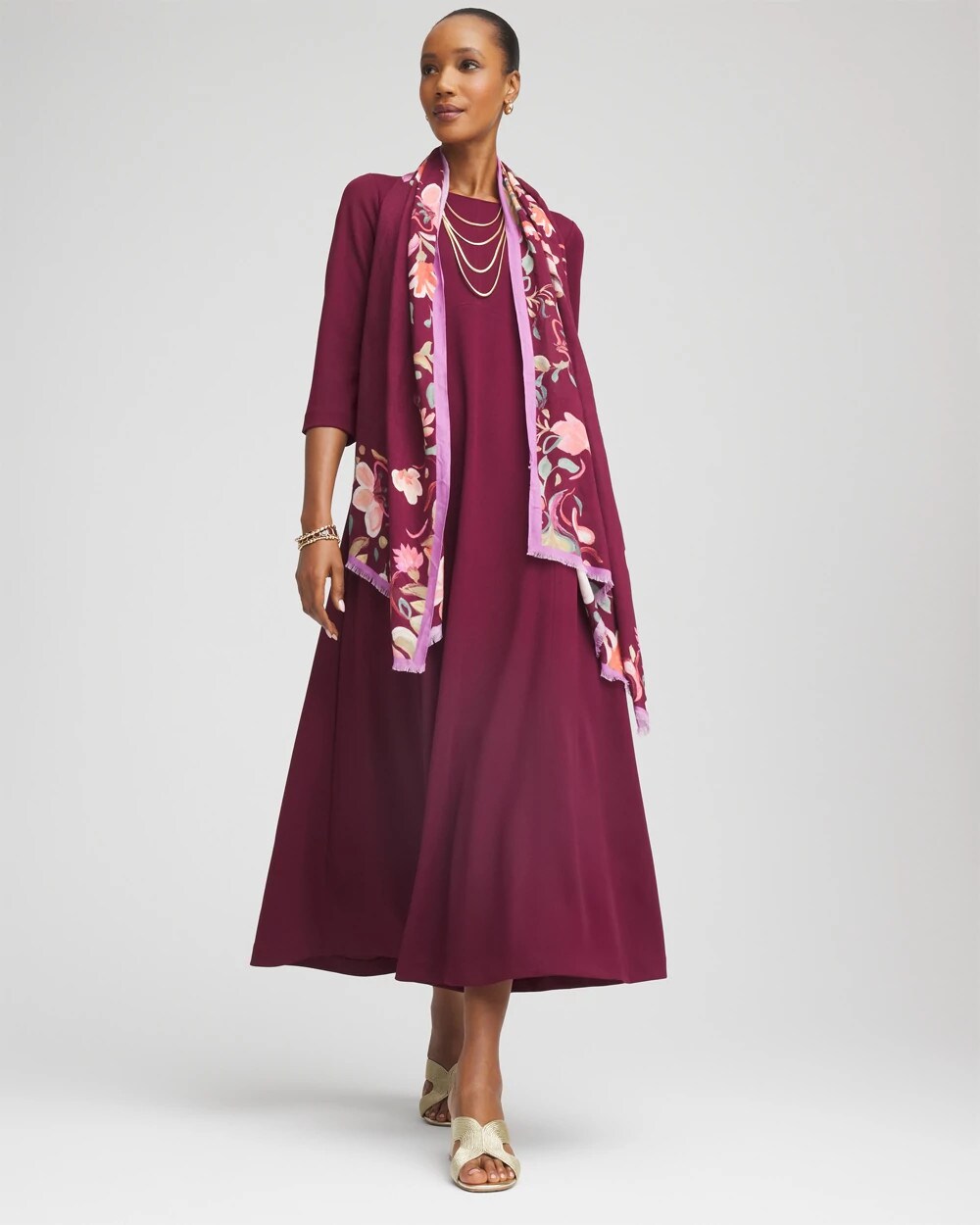 Chico's - Seamed Crepe Maxi Dress