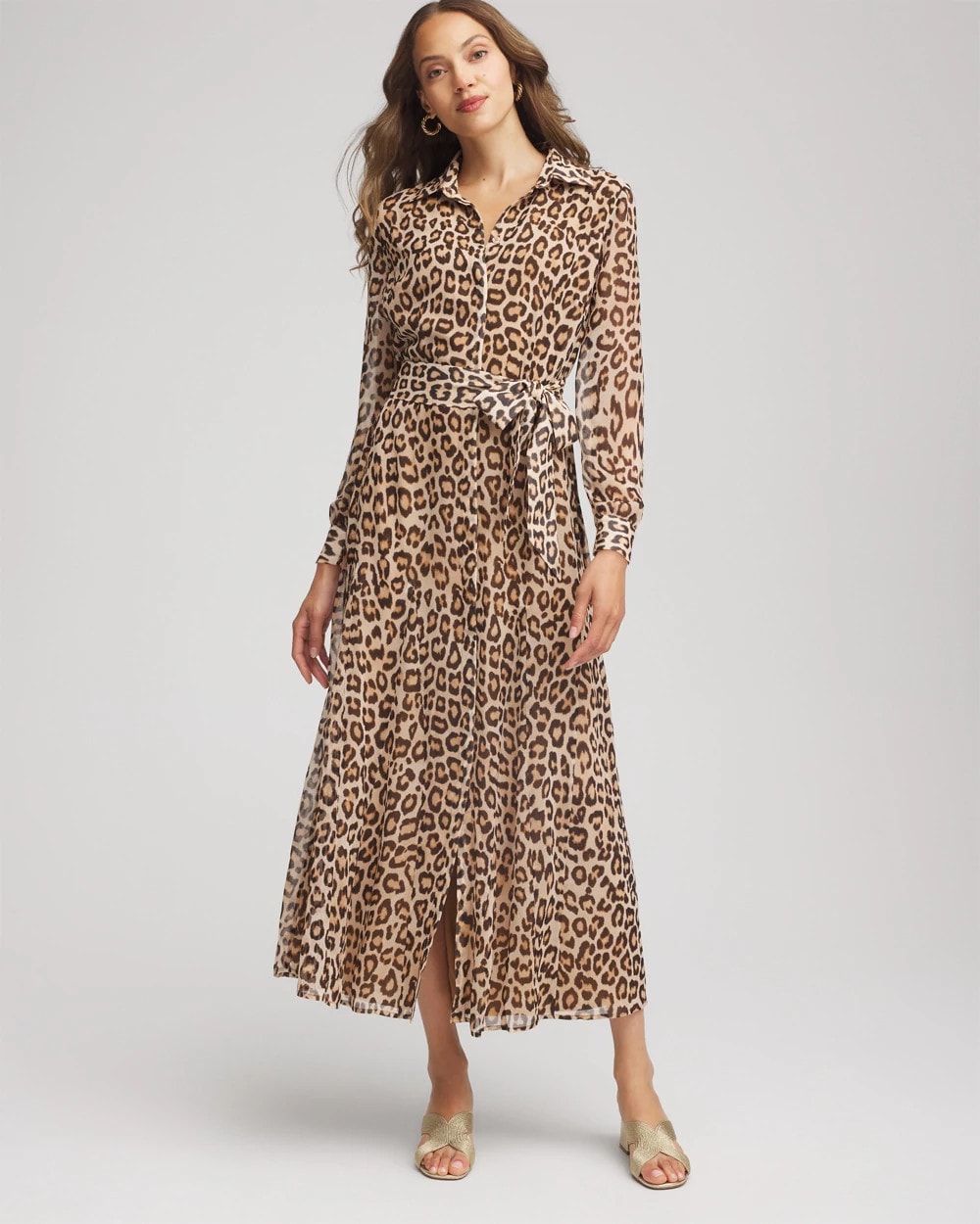 Chico's - Cheetah-Print Godet Dress