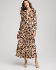 Chico's - Cheetah-Print Godet Dress