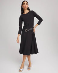 Chico's - Ponte A-line Midi Dress