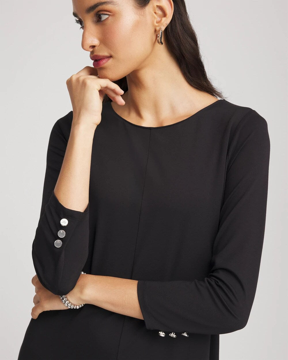 Chico's - Ponte A-line Midi Dress