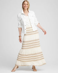 Chico's - Crochet Gauze Trim Skirt