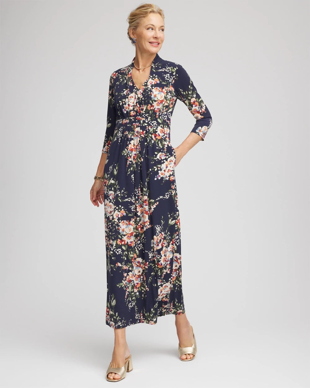 Chico's - Knit Pleated Maxi Dress