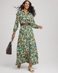 Chico's - Printed Long-Sleeved Shirtdress