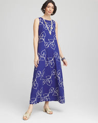 Chico's - Embroidered Sleeveless Maxi Dress
