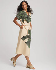 Chico's - Printed Cotton-Voile Popover Midi Dress
