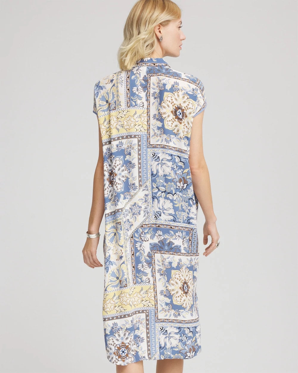 Chico's - Floral Patchwork Short Shirtdress