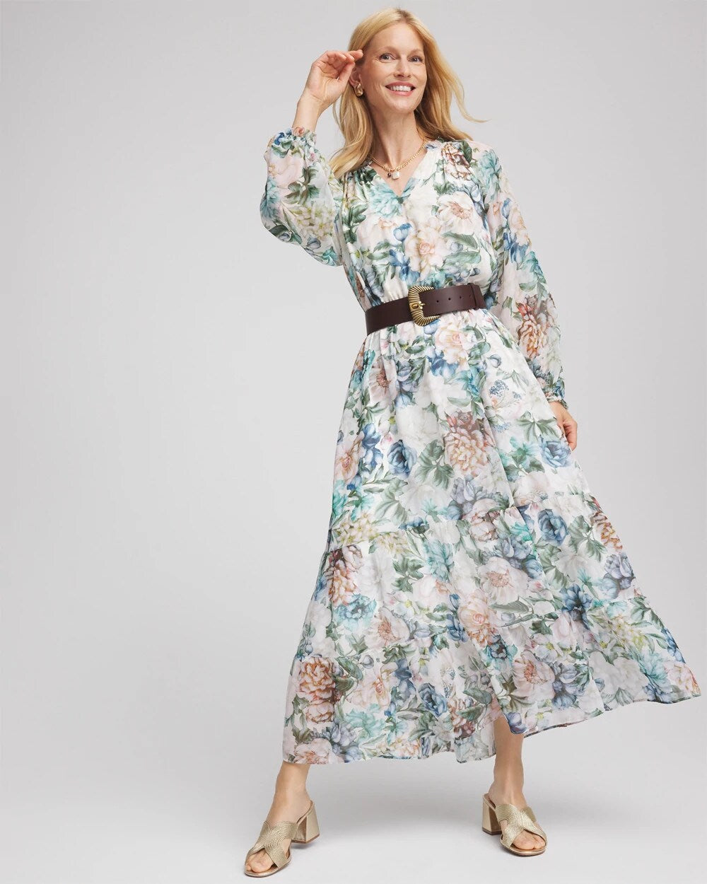 Chico's - Georgette Tie-Front Maxi Dress