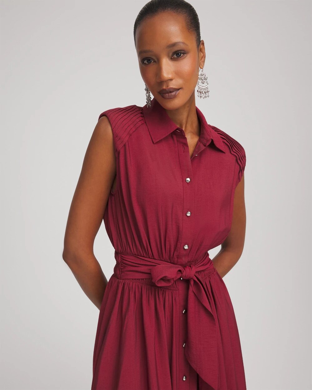 Chico's - Smocked-Waist Shirtdress