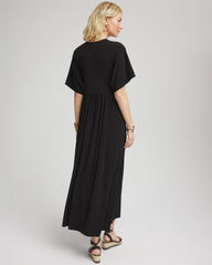 Chico's - Flutter-Sleeved Jersey Maxi Dress