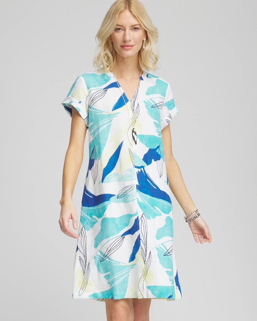 Chico's - Cuff Sleeve Linen Dress