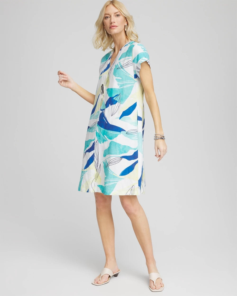 Chico's - Cuff Sleeve Linen Dress
