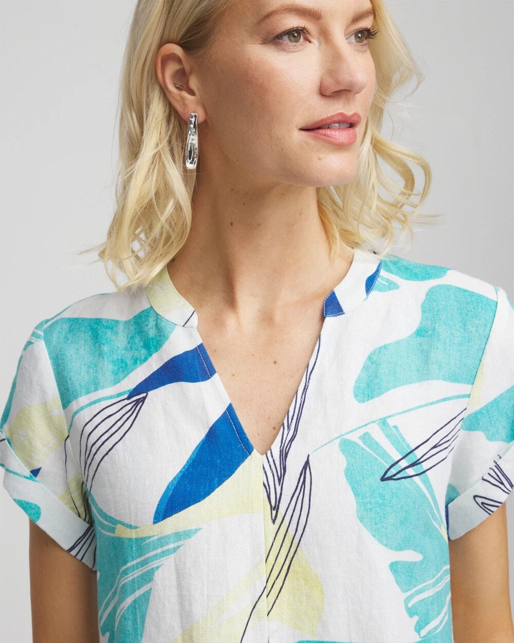 Chico's - Cuff Sleeve Linen Dress