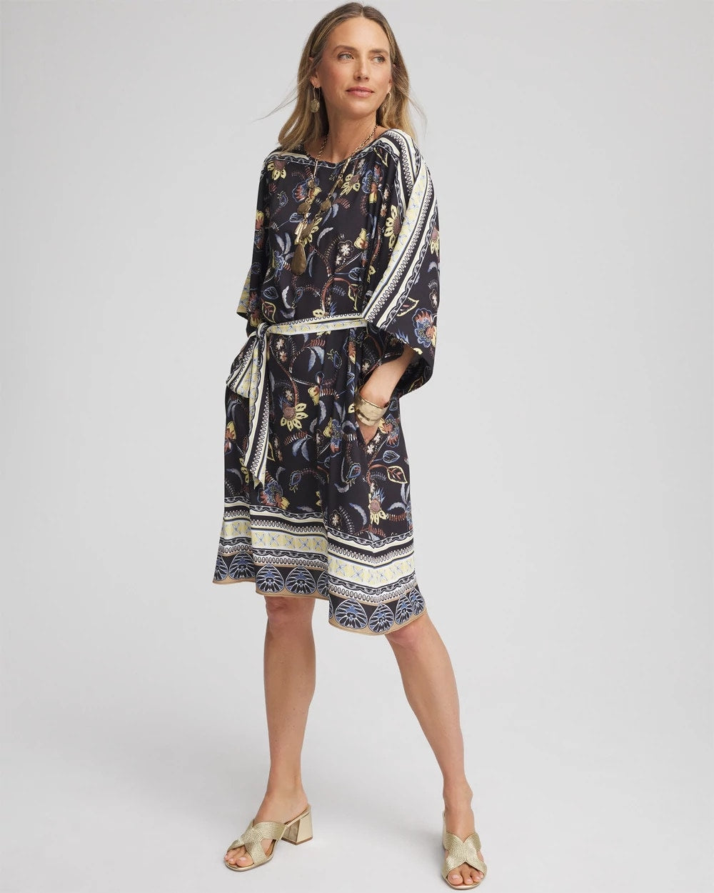 Chico's - Georgette Boatneck Kaftan Dress