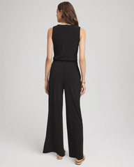 Chico's - Travelers™ Jersey Knit Chain-Trim Jumpsuit