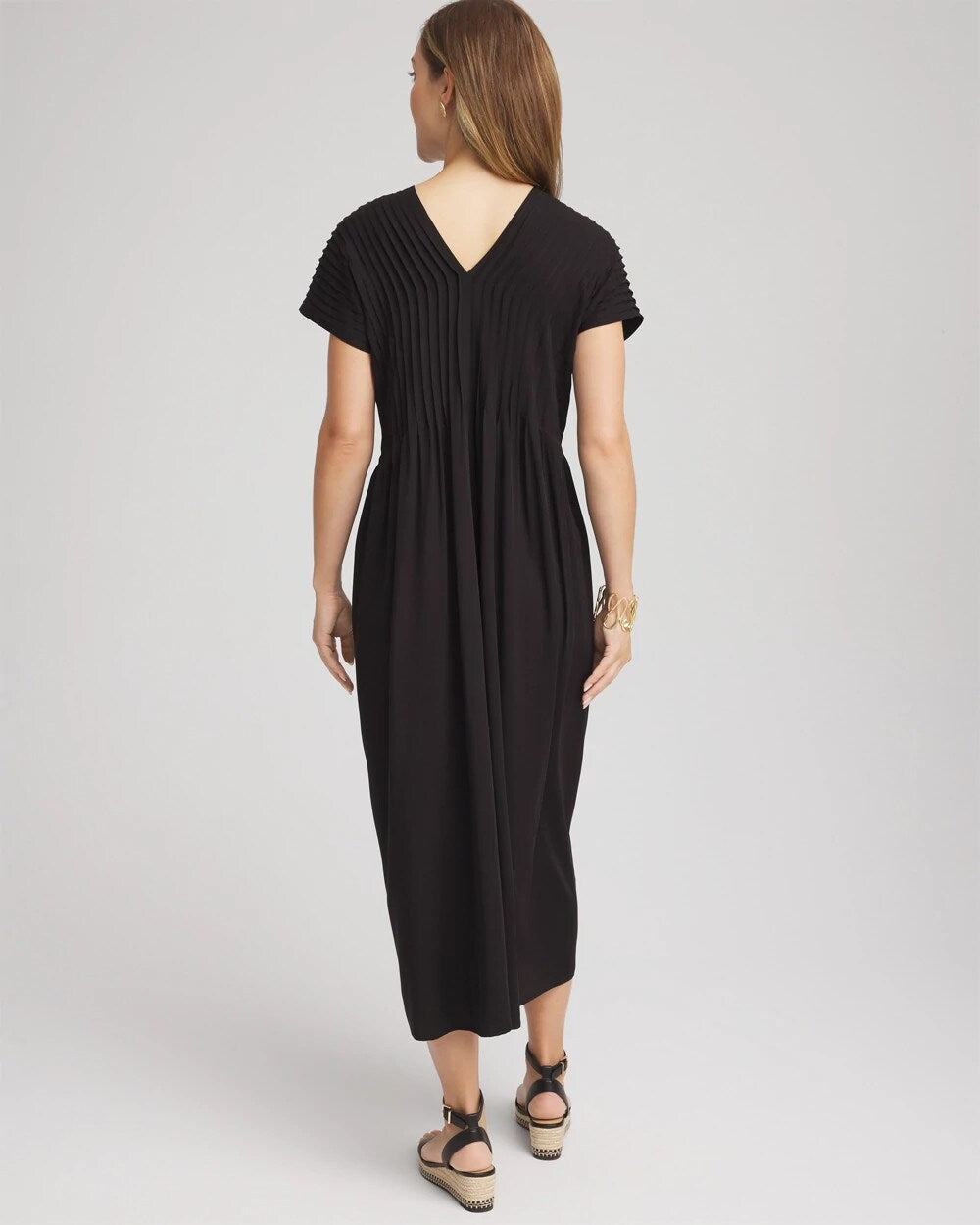 Chico's - Silk-Twill Popover Midi Dress