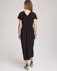 Chico's - Silk-Twill Popover Midi Dress
