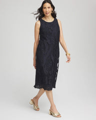Chico's - Travelers™ Mesh Appliqué Midi Dress