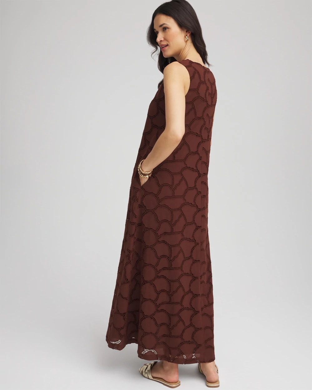 Chico's - Eyelet Cutout Maxi Tank Dress
