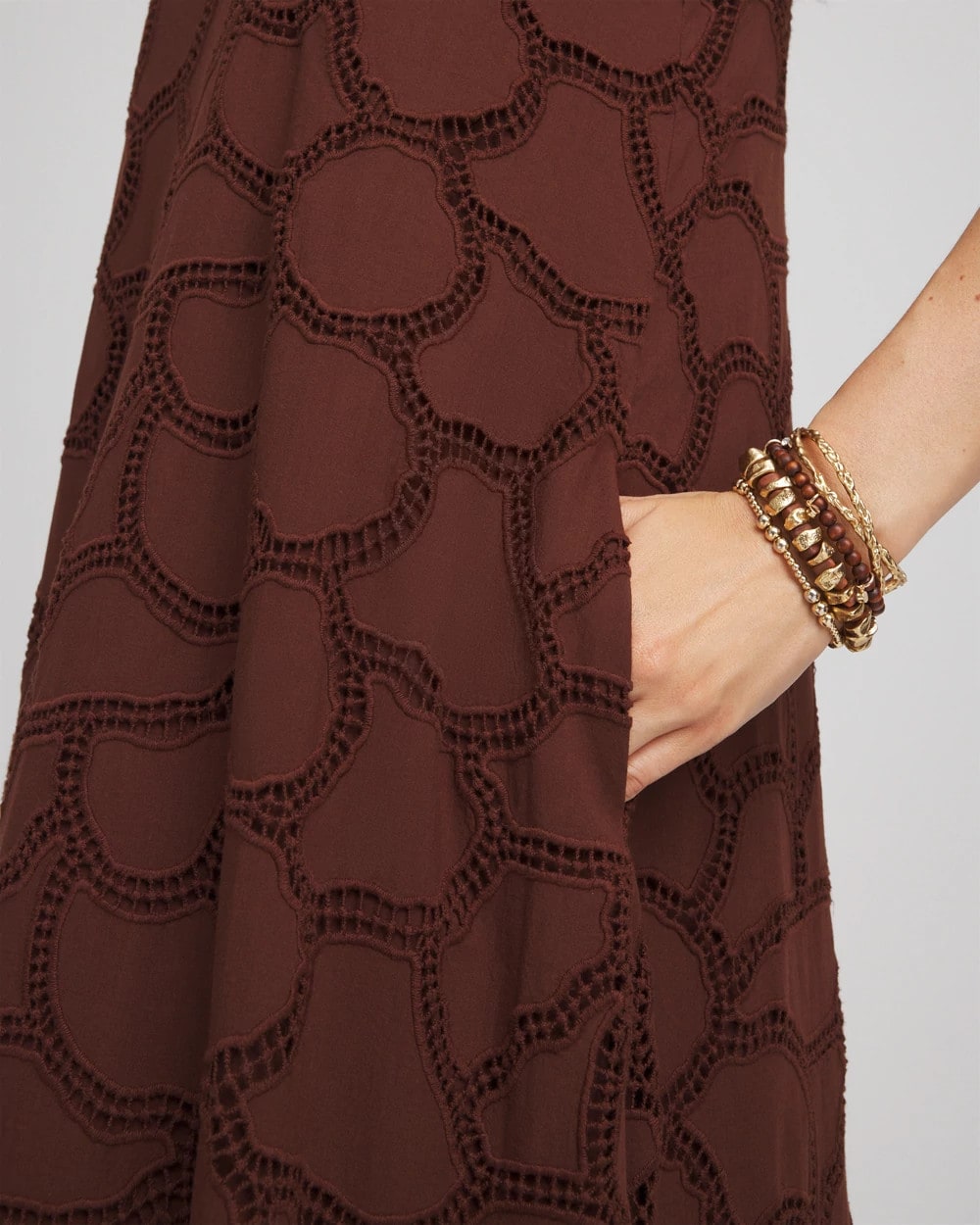Chico's - Eyelet Cutout Maxi Tank Dress