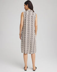 Chico's - Printed Sleeveless Silk-Twill Shirtdress