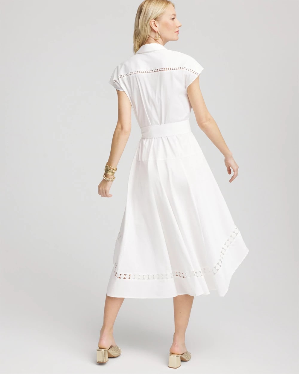 Chico's - Poplin Circle Trim Maxi Shirtdress