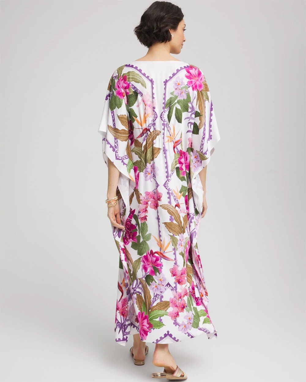 Chico's - Island Cinch-Waist Kaftan Dress
