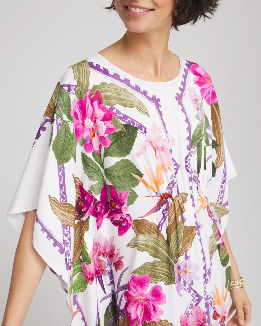 Chico's - Island Cinch-Waist Kaftan Dress