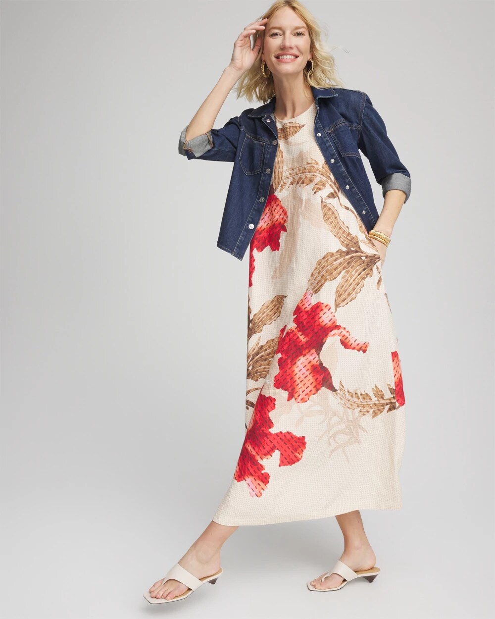 Chico's - Floral Tank Linen Maxi Dress