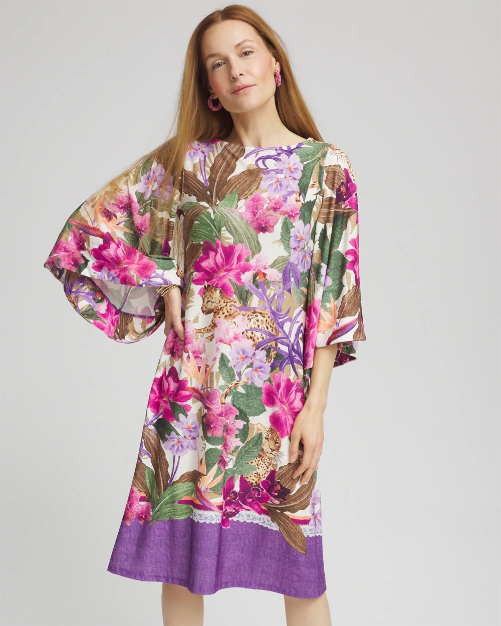 Chico's - Island Angel-Sleeve Boat Neck Dress