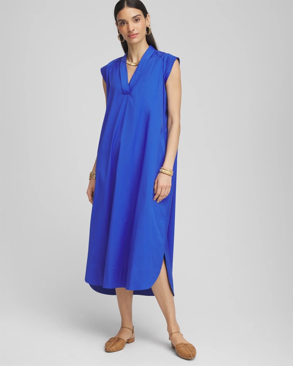 Chico's - Popover Poplin Maxi Dress