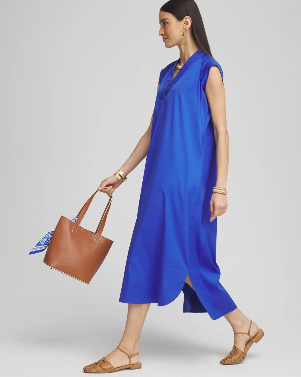 Chico's - Popover Poplin Maxi Dress