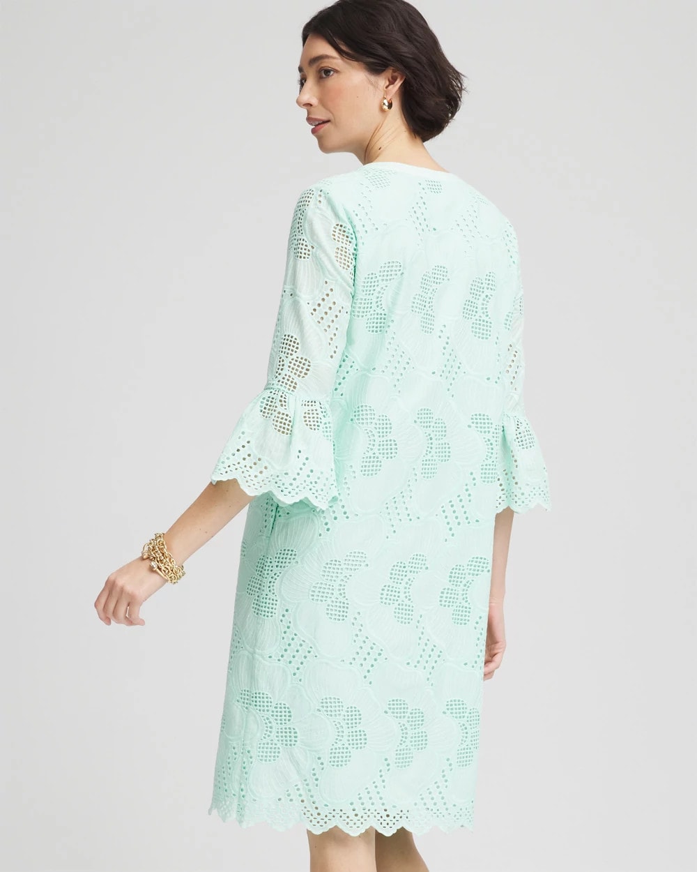 Chico's - Eyelet Cotton Voile Dress