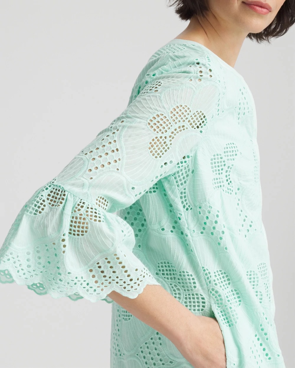 Chico's - Eyelet Cotton Voile Dress