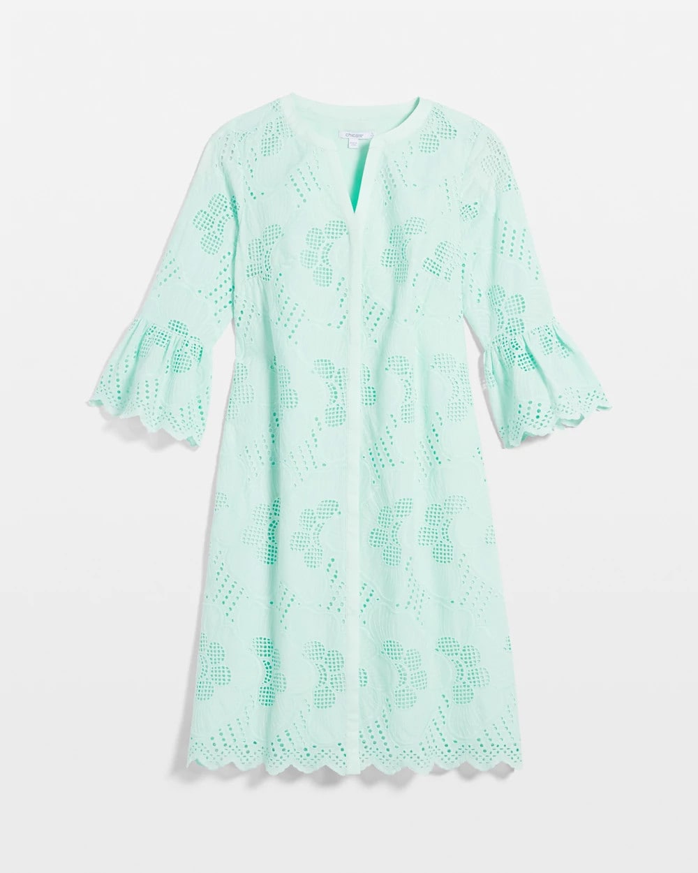 Chico's - Eyelet Cotton Voile Dress