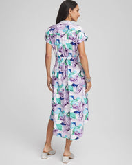 Chico's - Hammered Rayon Midi Shirtdress