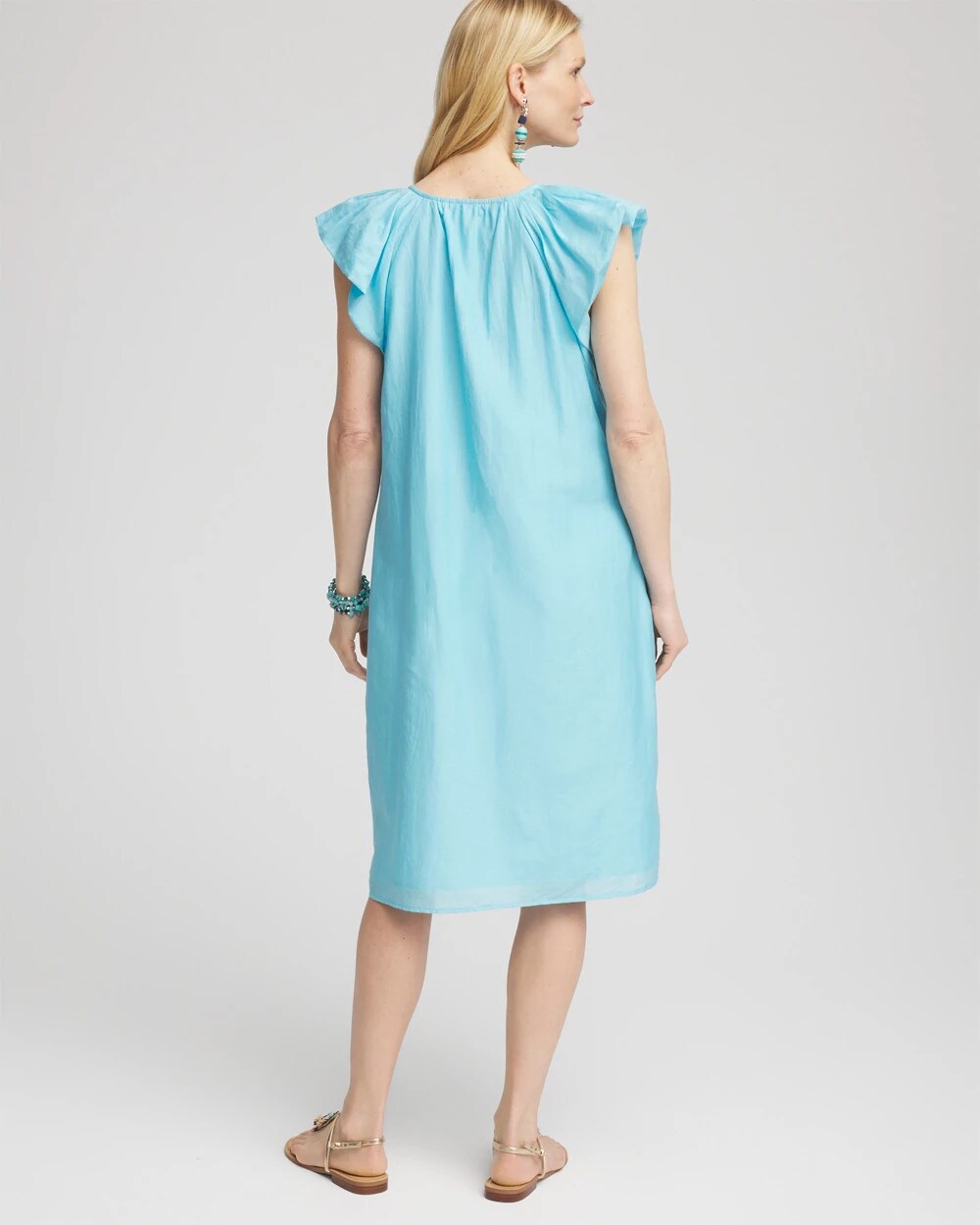 Chico's - Cotton-Silk Voile Popover Dress