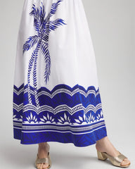 Chico's - Tropical Smocked Waist Pull-On Skirt