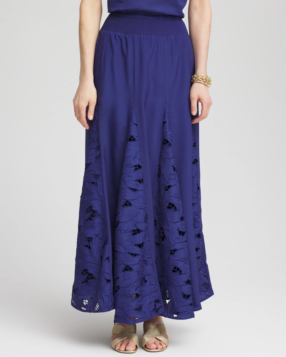 Chico's - Godet Maxi Eyelet Skirt