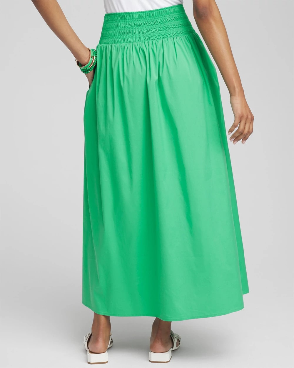 Chico's - Poplin Smocked Waist Skirt