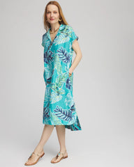 Chico's - Tropical Linen Midi Dress