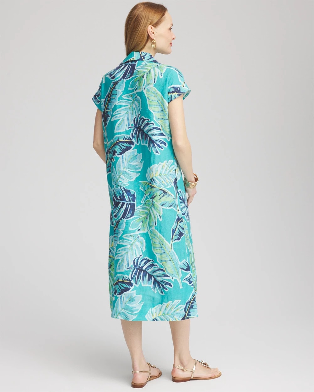 Chico's - Tropical Linen Midi Dress