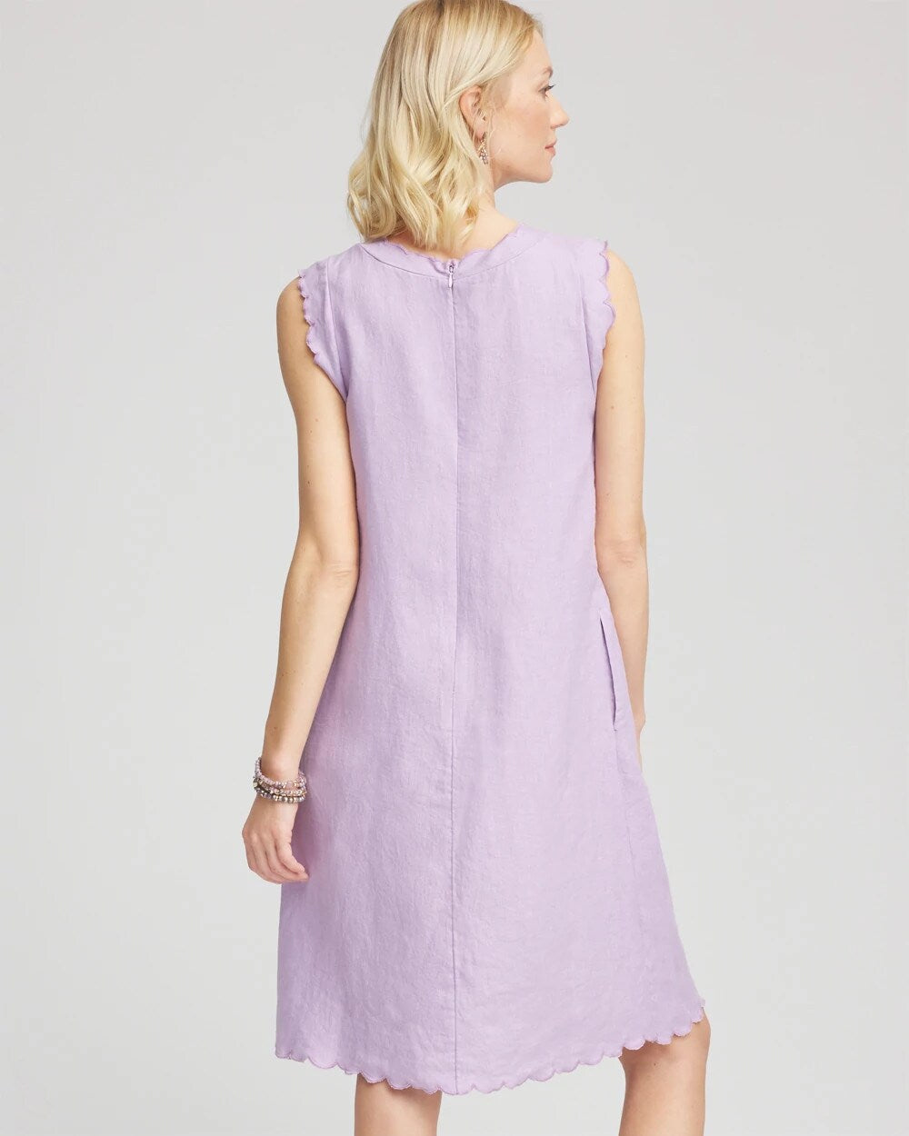 Chico's - Sleeveless Scalloped Trim Dress