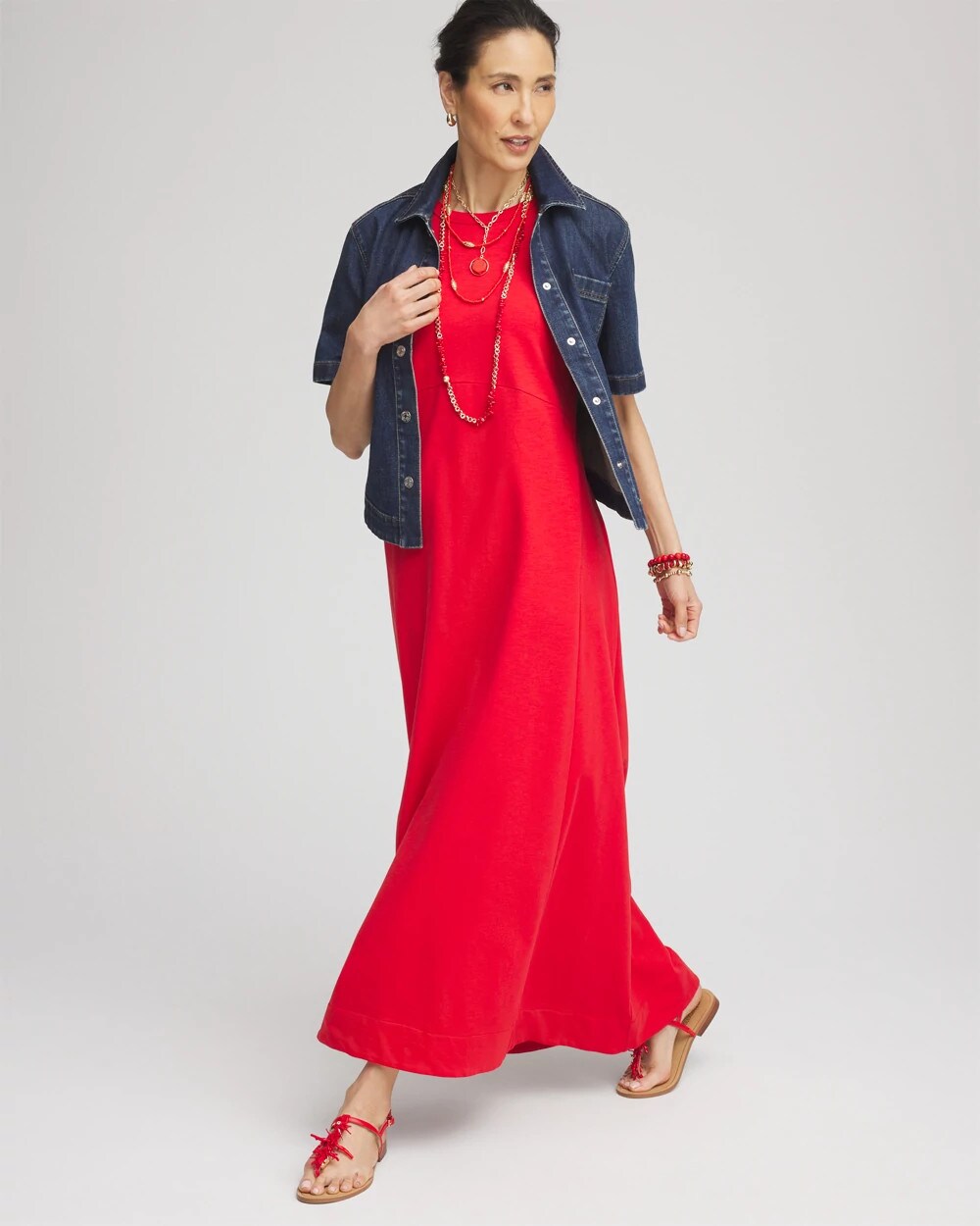 Chico's - Sleeveless Midi Tank Dress