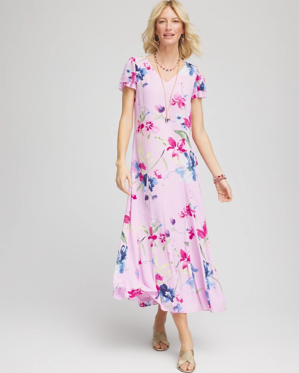 Chico's - Crepe V-Neck Maxi Dress