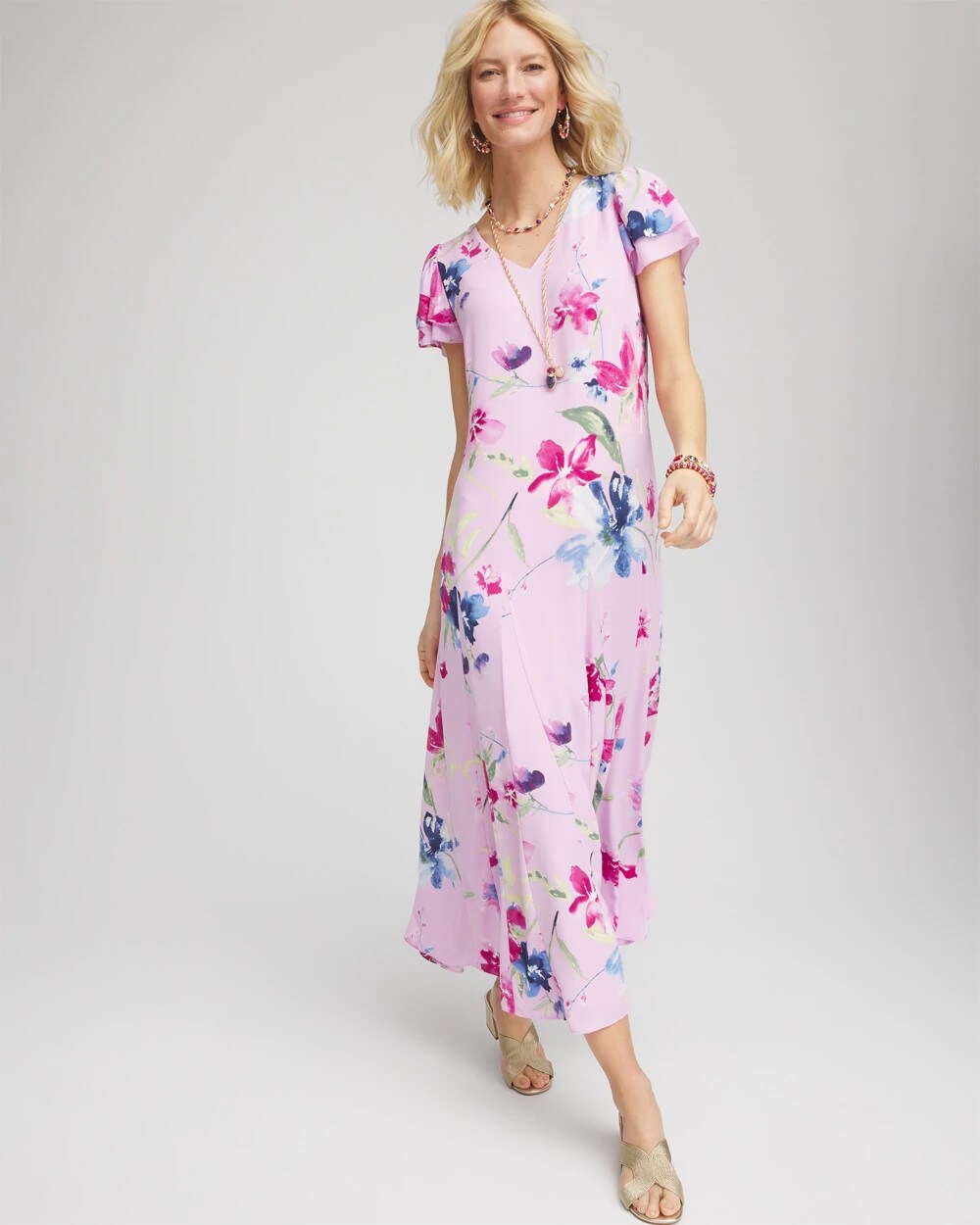Chico's - Crepe V-Neck Maxi Dress