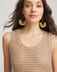 Chico's - Crochet-Knit Sequins Tank Dress