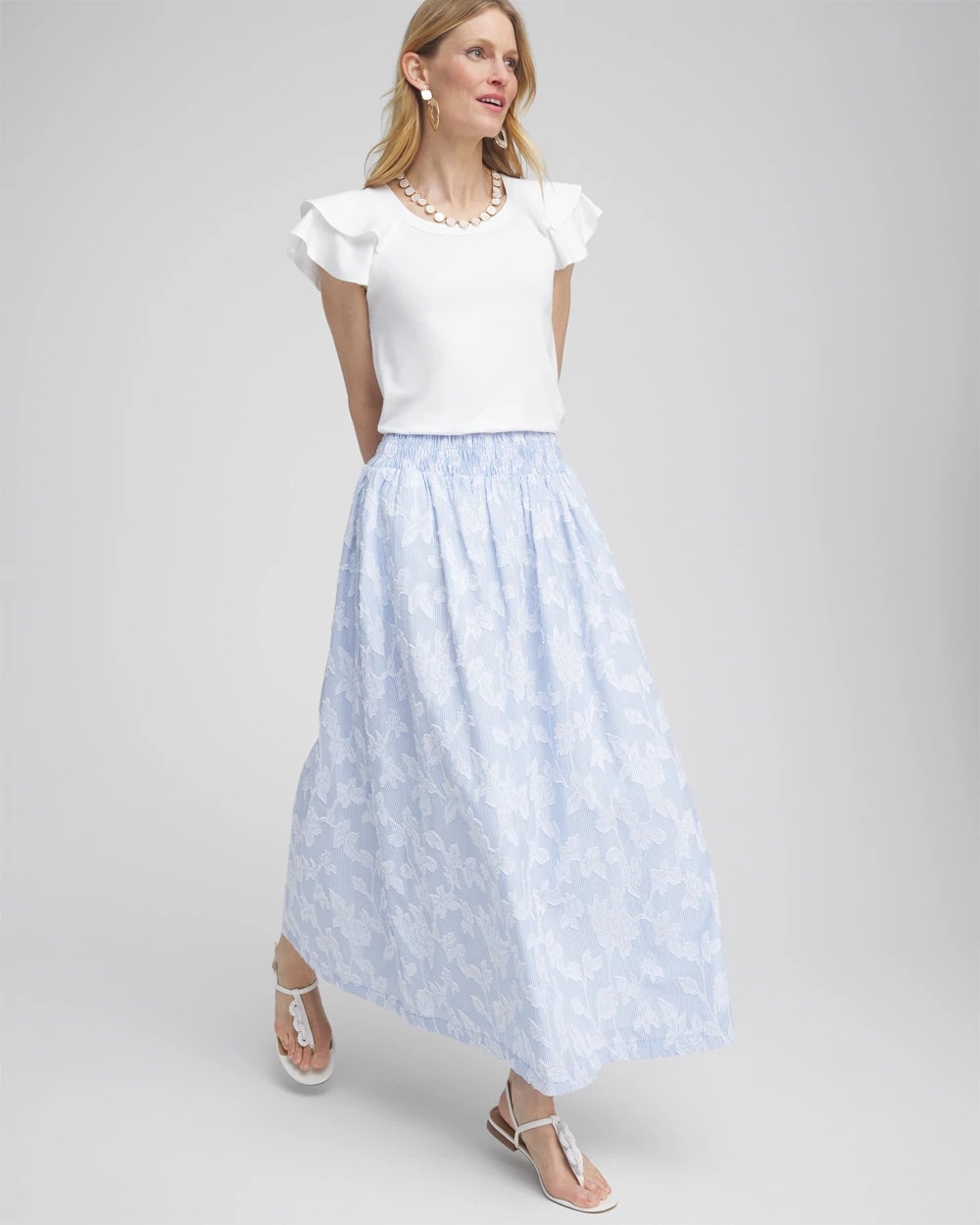 Chico's - Floral Jacquard Maxi Skirt