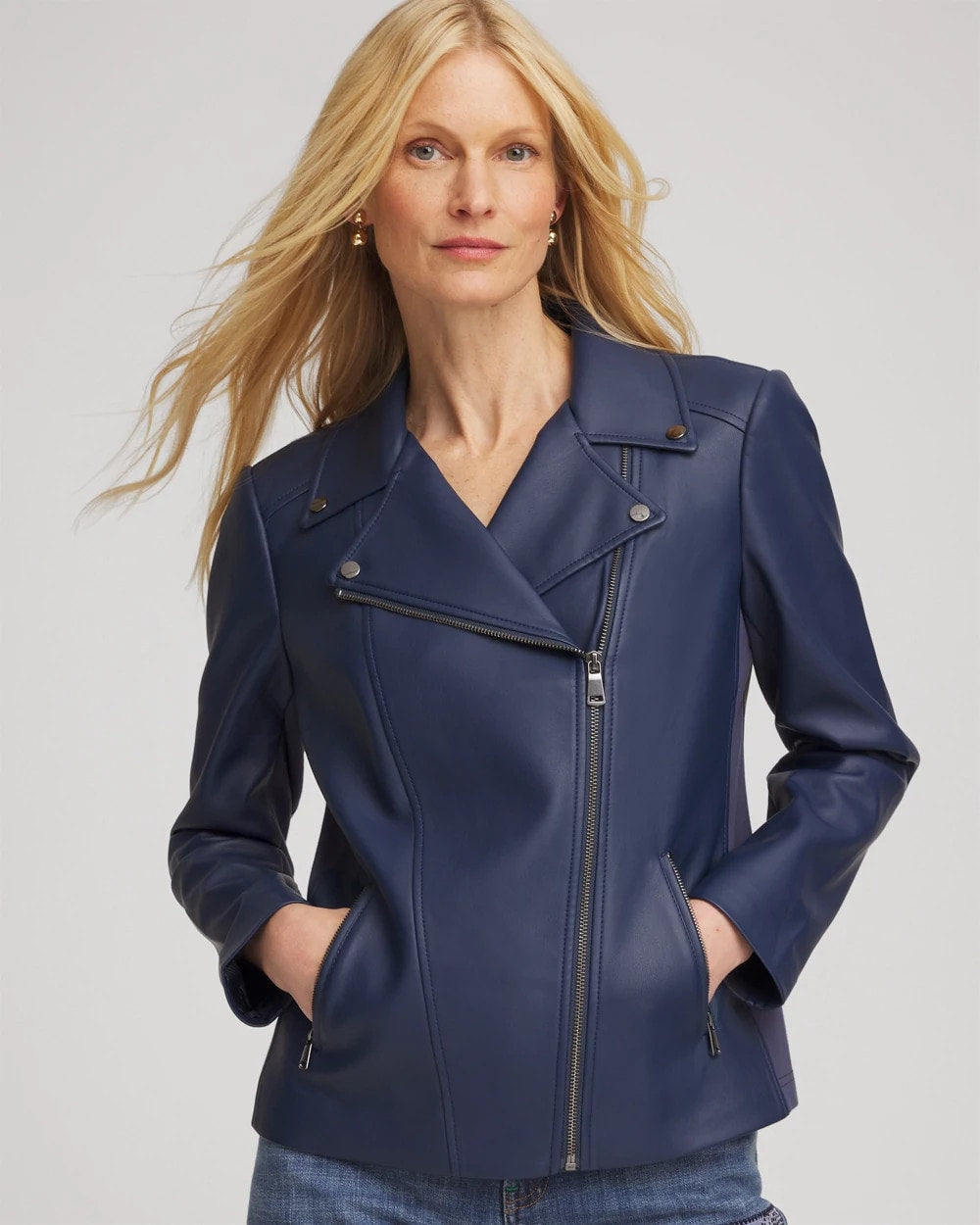 Chico's - Faux Leather Moto Jacket